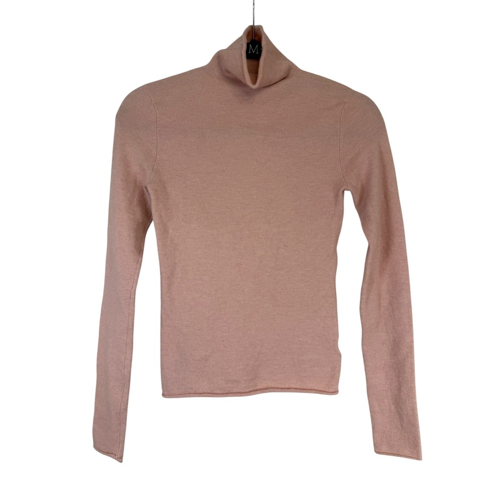 Aritzia Wilfred Free Pink Cashmere Blend Turtleneck Sweater WYS 04-03-31524-FA21